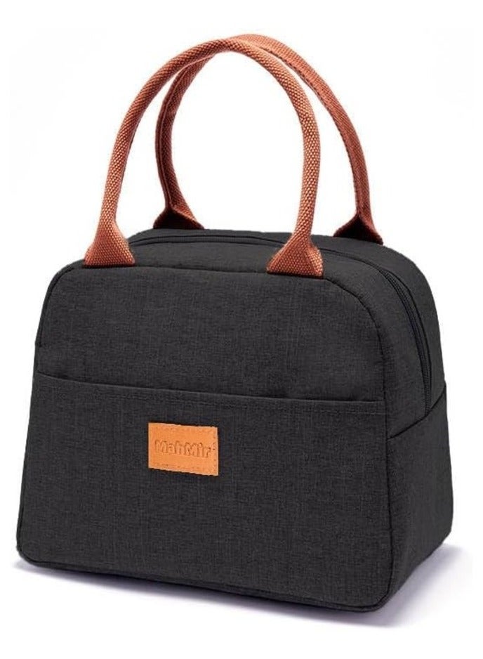 MahMir Insulated Lunch Bag for Men Women Kids with Strap Handles, Wide Open Easy to Clean Insulated Lunch Bag Box for Office Work School Picnic Travel, Leakproof Thermal Cooler Insulated Lunch - Image 1